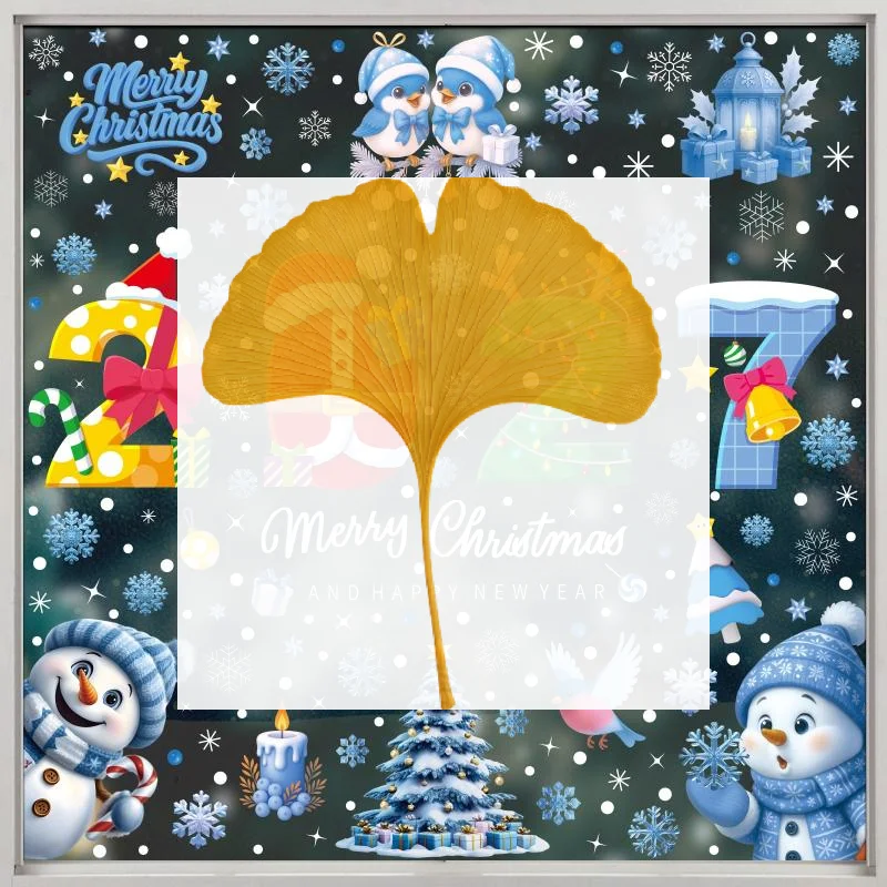 4/5 Sheets Snowman Reindeer Santa Claus Christmas Tree Static Cling Decals 2027 Merry Christmas Decor Window Stickers For Home