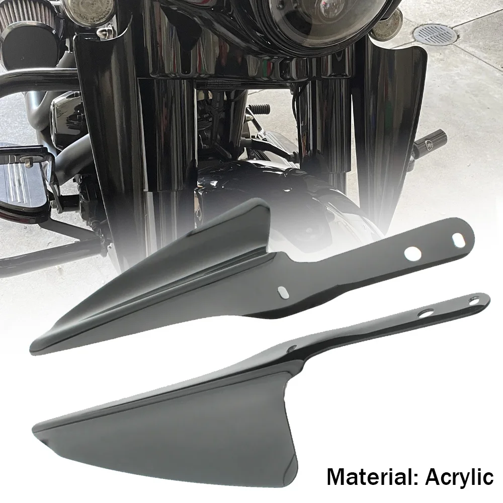 

Front Fork Mount Wind Deflectors Windshield for Harley Touring Street Glide Electra Glide Road King CVO FLHT FLHR FLHX 1995-2023