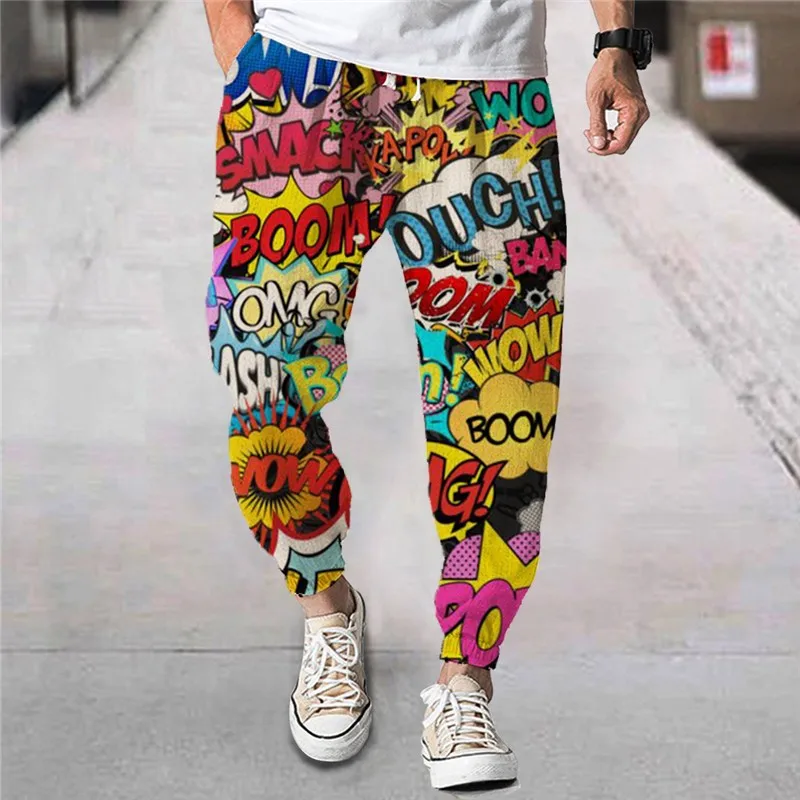 2024 Summer Thin Print Design Lantern Pants Adult Mosquito proof Pants Outdoor Home Casual Loose Harlan Pants