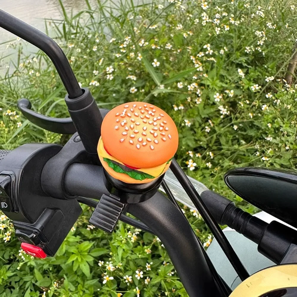 Hamburg Cartoon Bicycle Bell Sandwich Loud Bicycle Horn Lovely French Fries Bike Scooter Bell Bike Handlebar