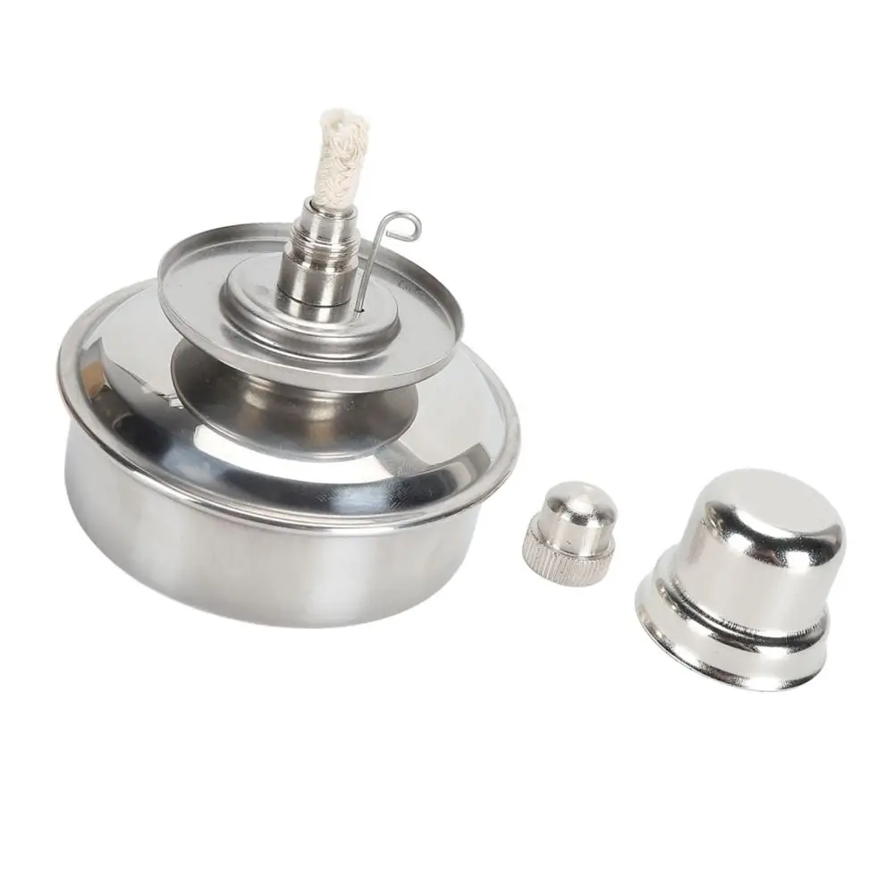 100ml Laboratory Alcohol Burner Stainless Steel Thickened Alcohol Burner Lamp Adjustable Flame Screw Cap Spirit Lamp Burner