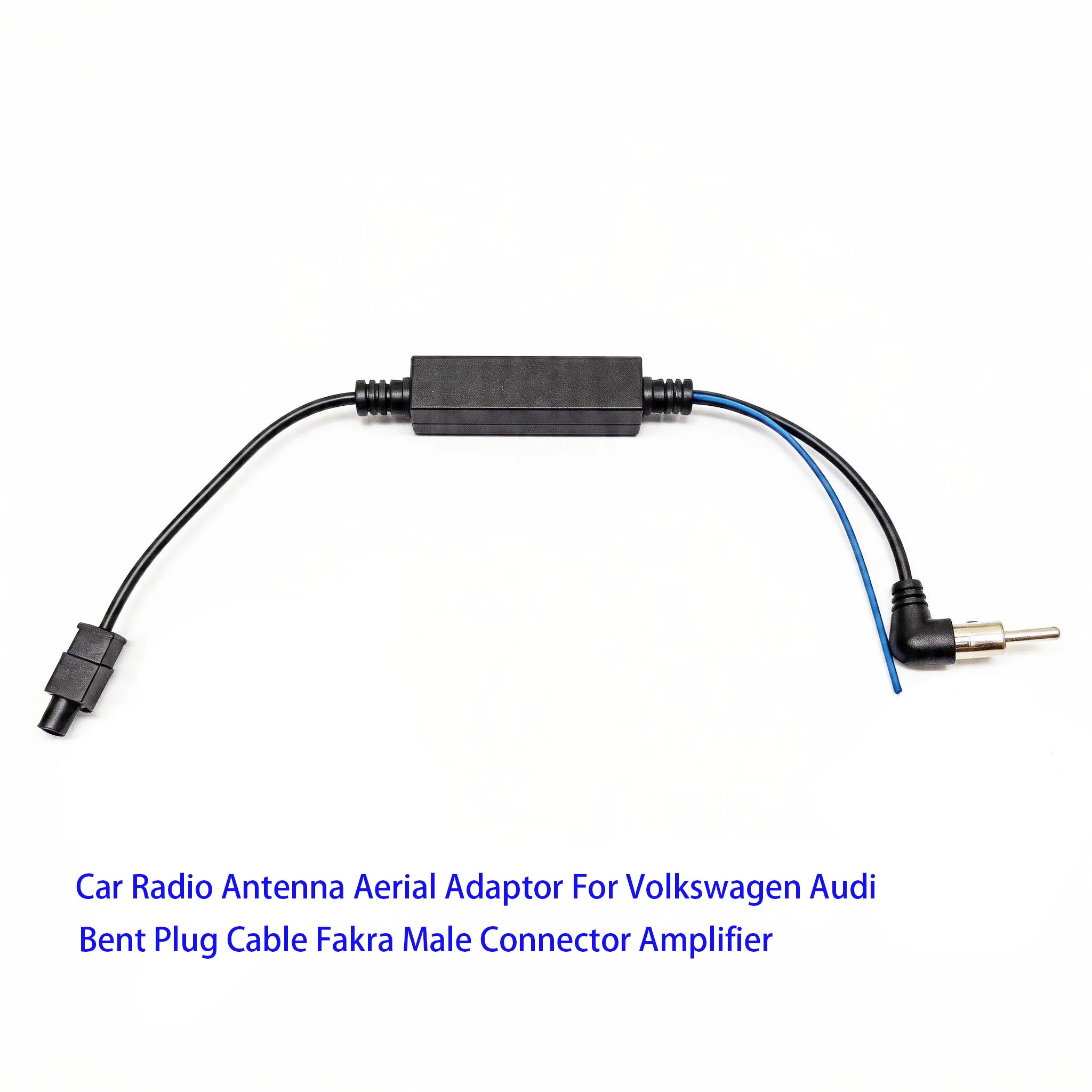 Car Radio Antenna Amplifer Aerial Adaptor For Volkswagen Audi Citroen Ford Renault Bent Plug Cable Fakra Male Connector