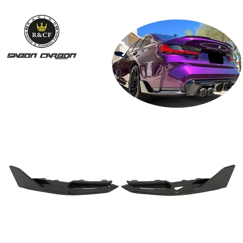 MP style Carbon Fiber Rear Bumper Side Splitter Winglet Apron For 2021  G80 M3 G82 G83 M4