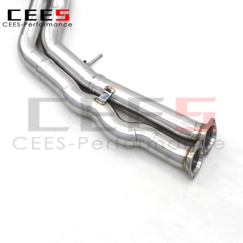 CEES طول متساوي منتصف pipe70MM الأنابيب لسيارات BMW M2C/M2 المنافسة S55 F87 3.0T 2018-2023 الفولاذ المقاوم للصدأ الأساسي اللون سلك الرسم