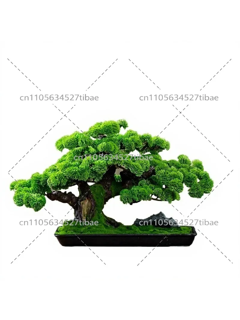 Miniature Pine Bonsai Tree Simulation Landscape Craft Desktop Ornament TV Cabinet Home Decor