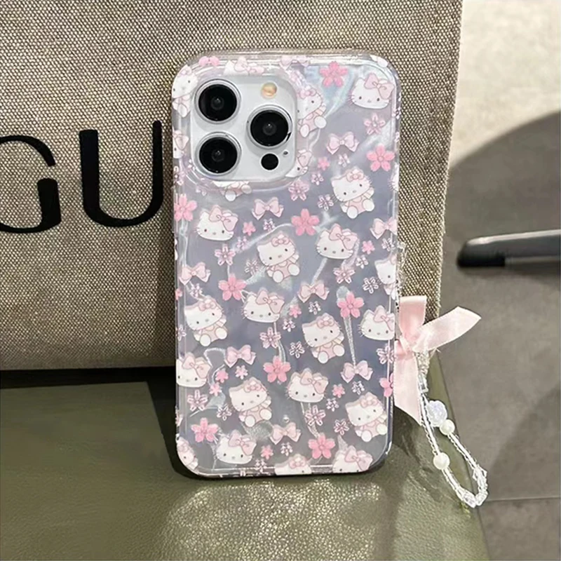 Trendy Sakura Hello Kitty Butterfly Case For OPPO Reno 13F 13 12FS 12 11F 11 10 Pro 8 7 6 5 Lite Find X3 Lite Phone Cover Cases