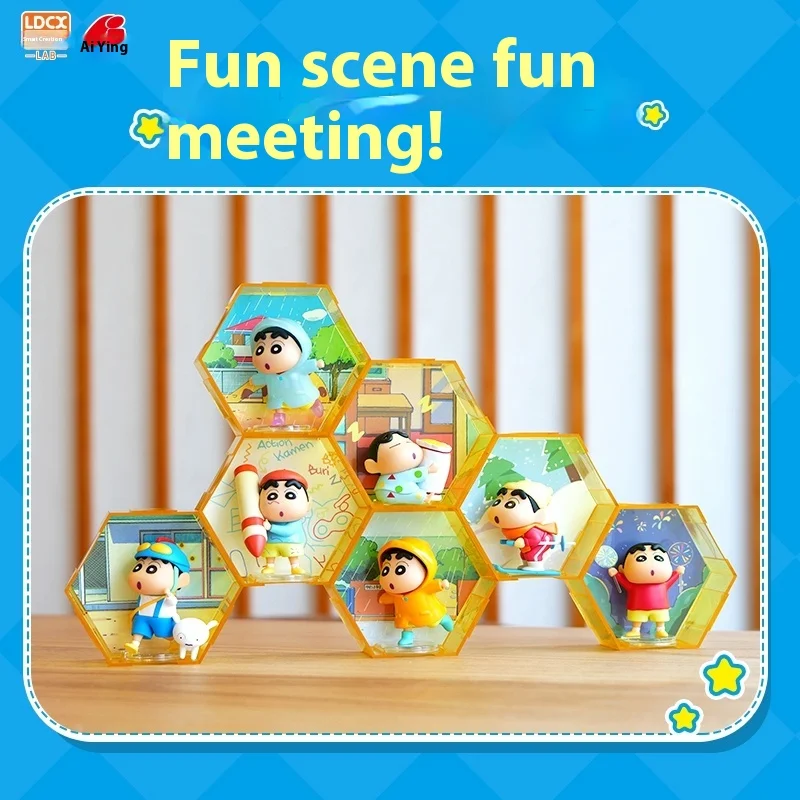 Crayon Shinchan Blind Box Authentic Creative Display Figurine Cute Trendy Toy Collectible Fun Anime Derivative