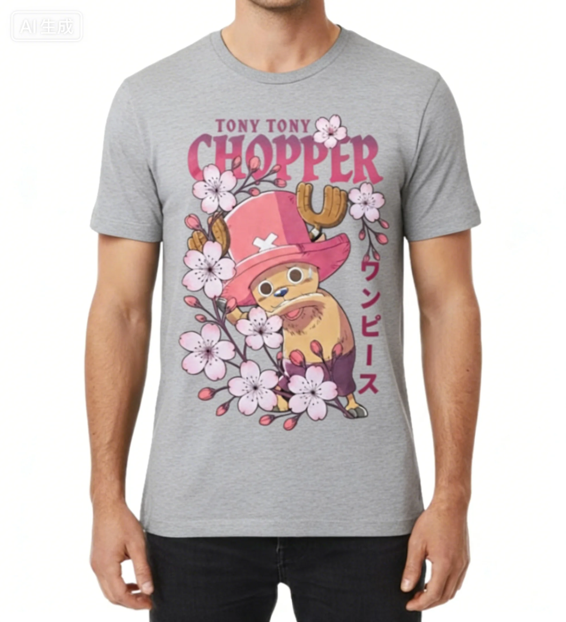 Summer Relaxing and Comfortable One Piece T-shirt Tony Tony Chopper Cute Art   2026 New Cotton Summer Men Tshirt