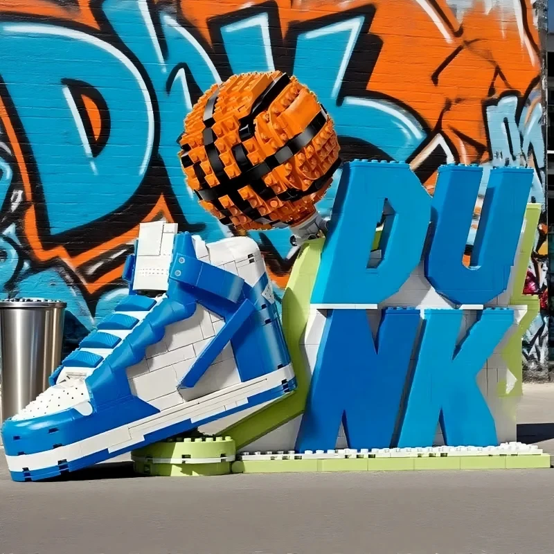 

НОВЫЕ баскетбольные кроссовки 43008, модель, строительные блоки, кирпичи, игрушки для детей и взрослых, подарки на Рождество и день рождения