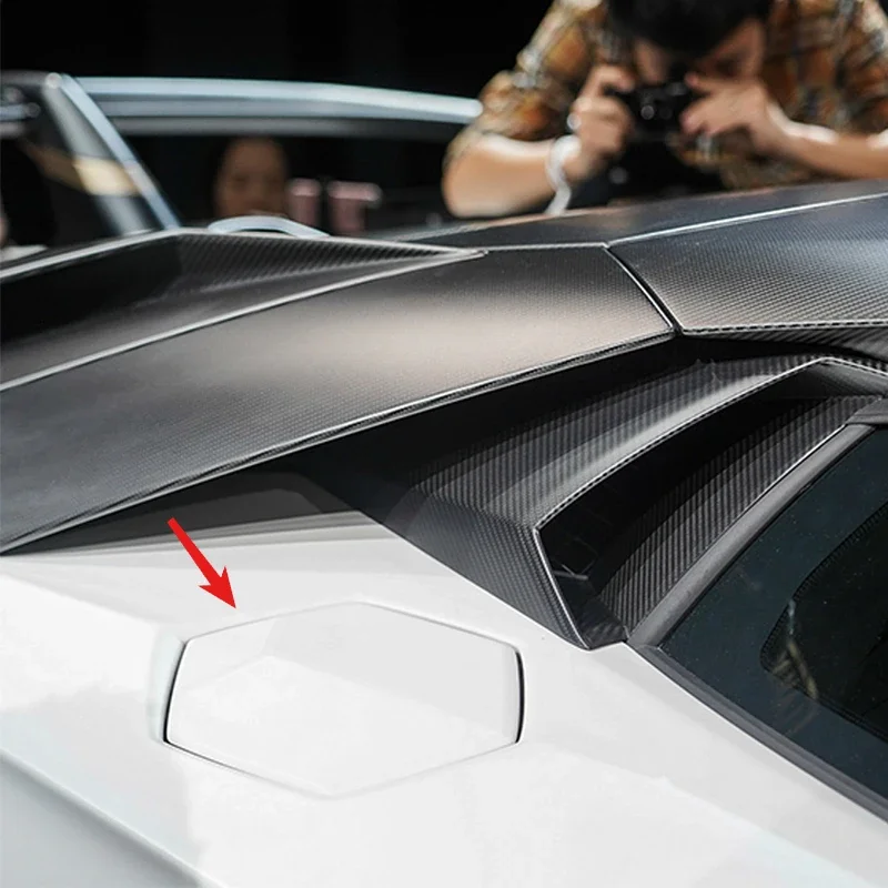 For LAMBORGHINI Aventador SVJ Roadster LP700 LP750 LP780 Dry Carbon Fiber Exterior Fuel Tank Cap Decoration Accessories Body Kit view 3