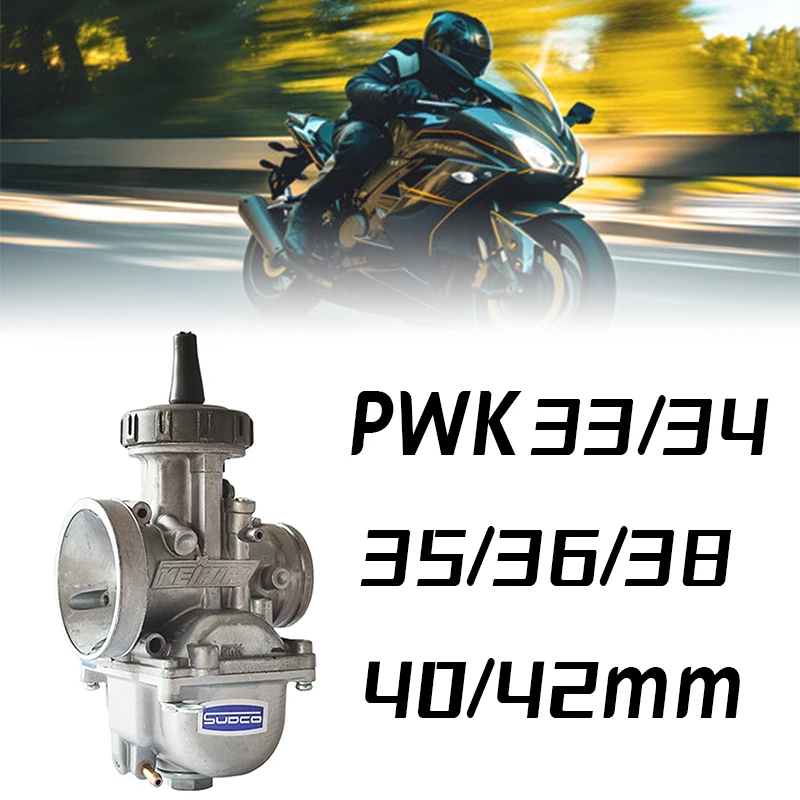 pwk-キャブレター-33-42-ミリメートルユニバーサルオートバイ炭水化物パワージェット付き-keihin-ホンダ-2-4-ストローク-200-250cc-エンジンダートバイク-atv
