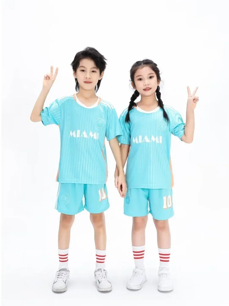 adult children's clothing set Football sport Uniforms boy girl Miamies  Fans Jersey Training wear games kits Leisure shirt