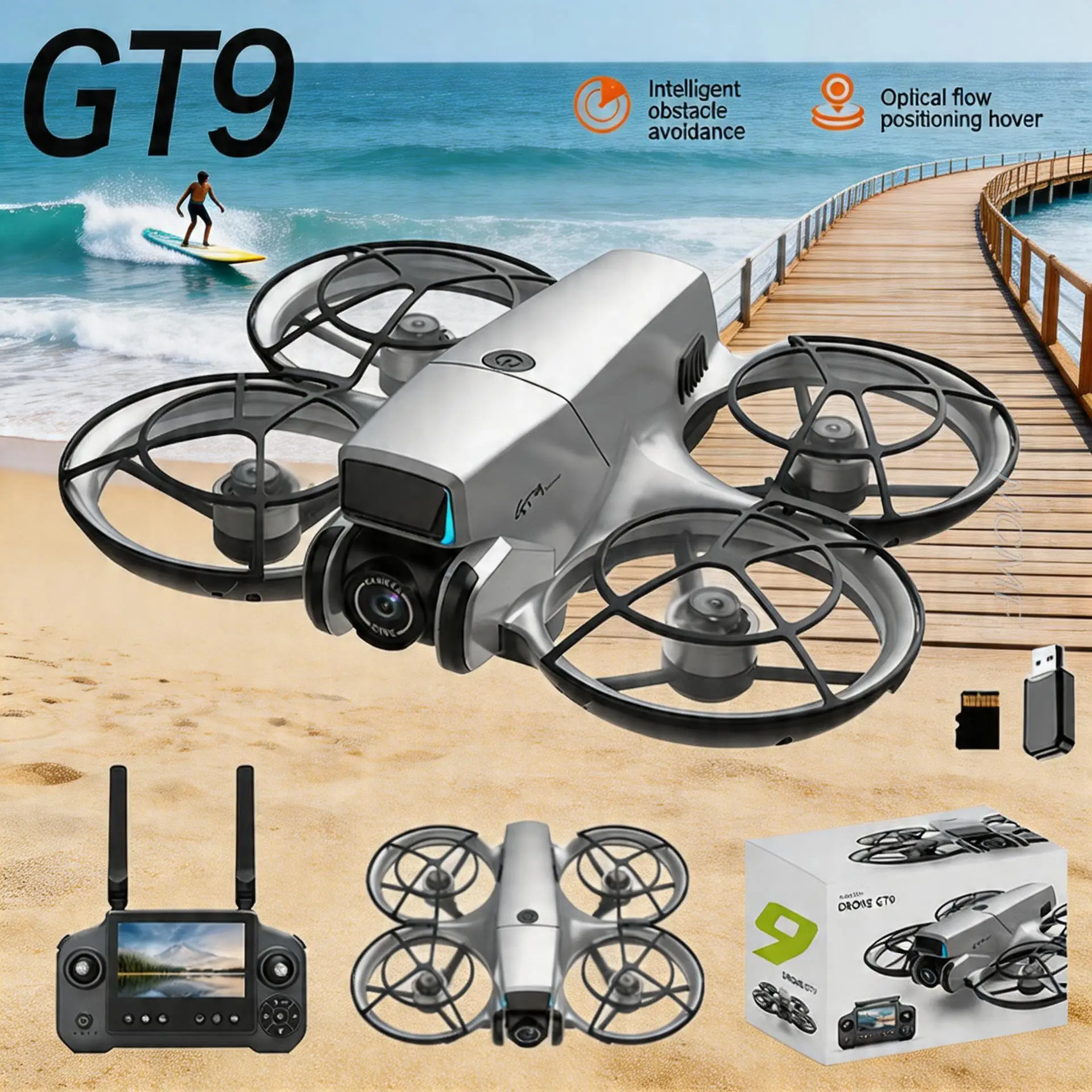 

Новый дрон GT9 профессиональный с HD-камерой, двойной камерой, Wi-Fi FPV, БПЛА, 4,3-дюймовый ЖК-экран, пульт управления, квадрокоптер для аэрофотосъемки, игрушка-самолет