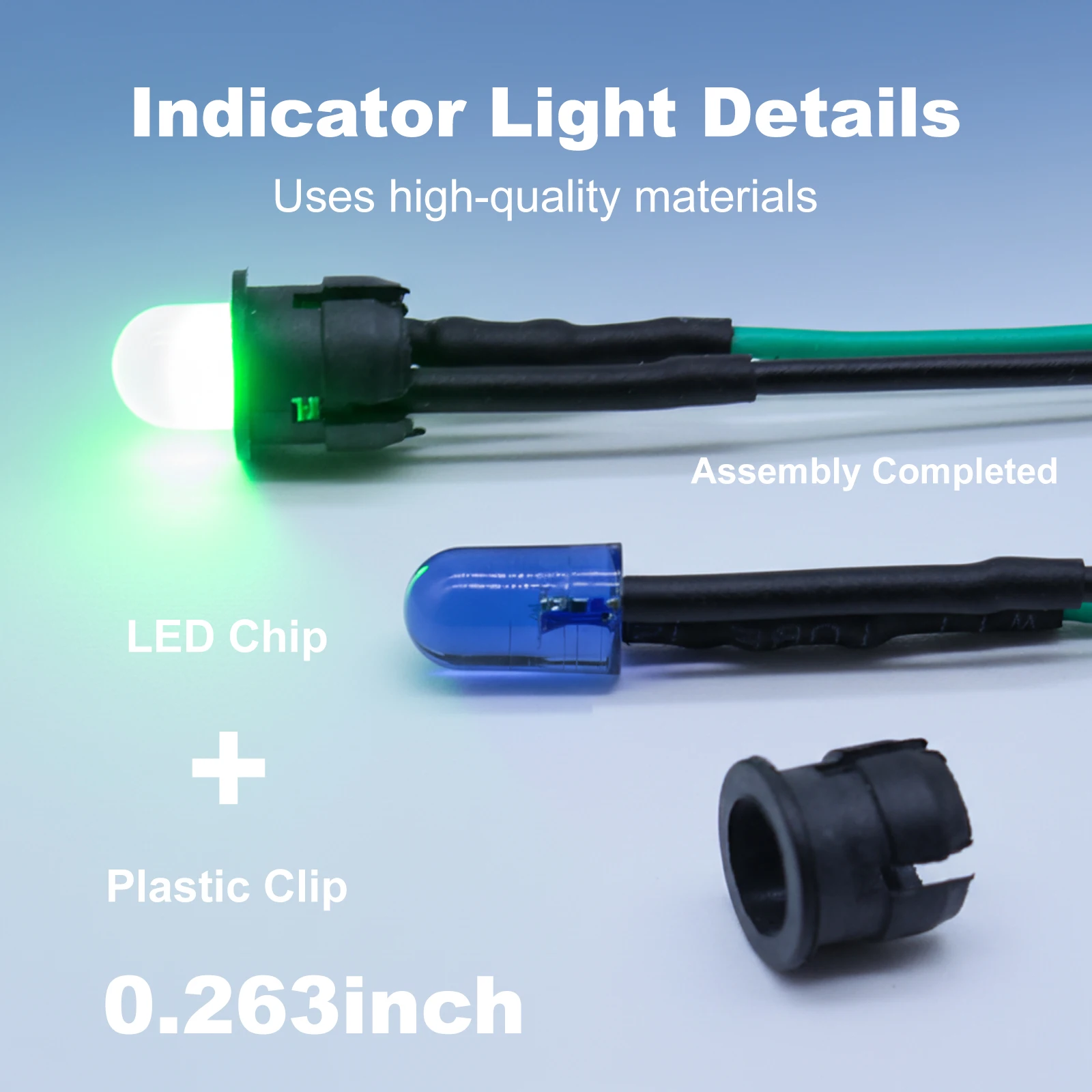 FILN 25/50/100 szt. 6mm 12V Mini LED Lampka Sygnalizacyjna Wtykana z Kulką, Przewodowa, do Projektów DIY, Urządzeń Elektronicznych, Paneli