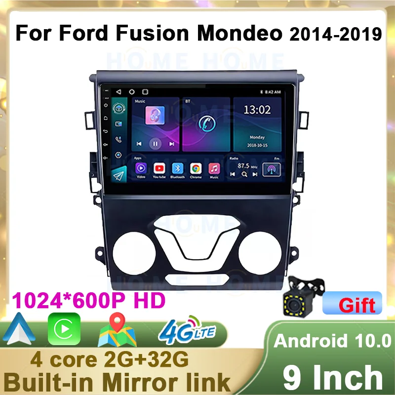 

Android 10 Auto Car Radio DVD player For Ford Mondeo Fusion 2014 -2019 Multimedia Stereo Unit GPS Navigation Carplay WiFi DSP 4G