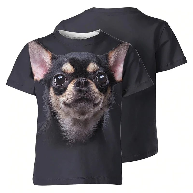 

Cute Pet Dogs Pattern T-shirt Summer Fashion Short Sleeve Funny Men Women Kid 3D Printed T Shirts Casual Streetwear Loose Tees