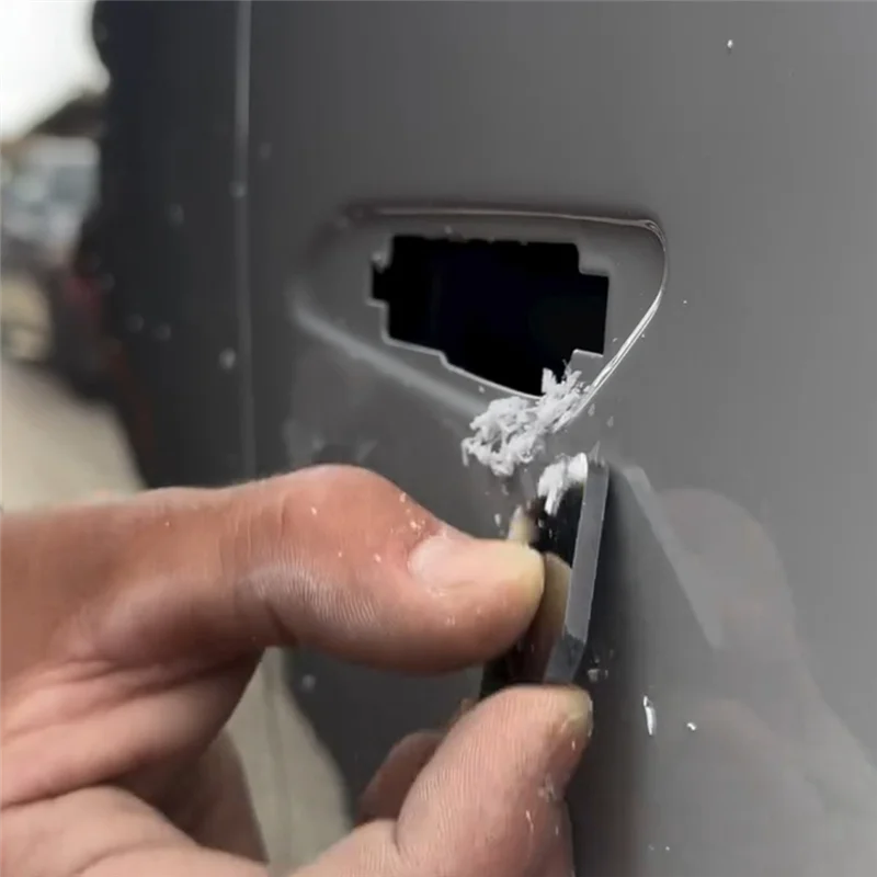 AT19-Steel Paint Applicator Scraper Sandpaper Auto Scratch Repair Tool Car Scratch Repair Scraper Tool Set