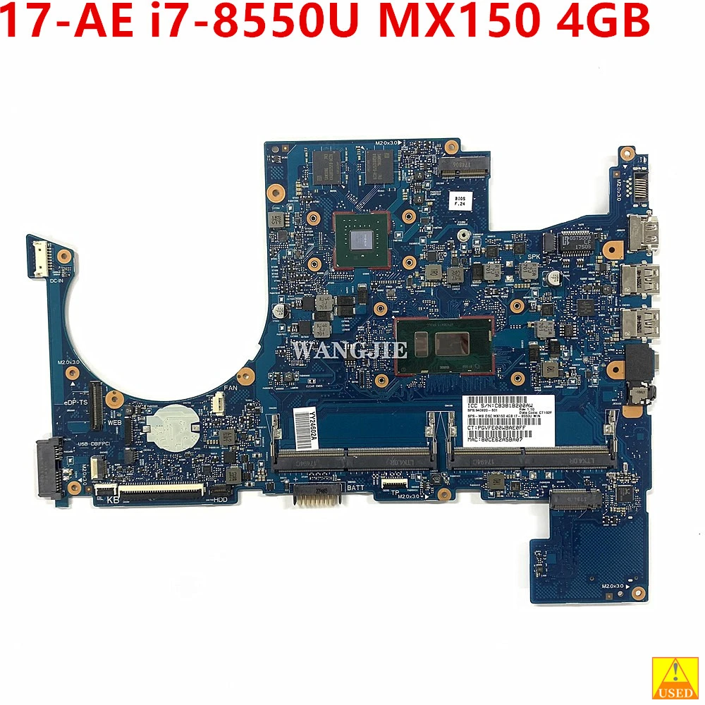 Imagem -01 - Placa-mãe do Portátil para hp Envy 17-ae Ranger11 940820601 940820001 6050a2927601 Cpu I78550u Dsc Mx150 4gb