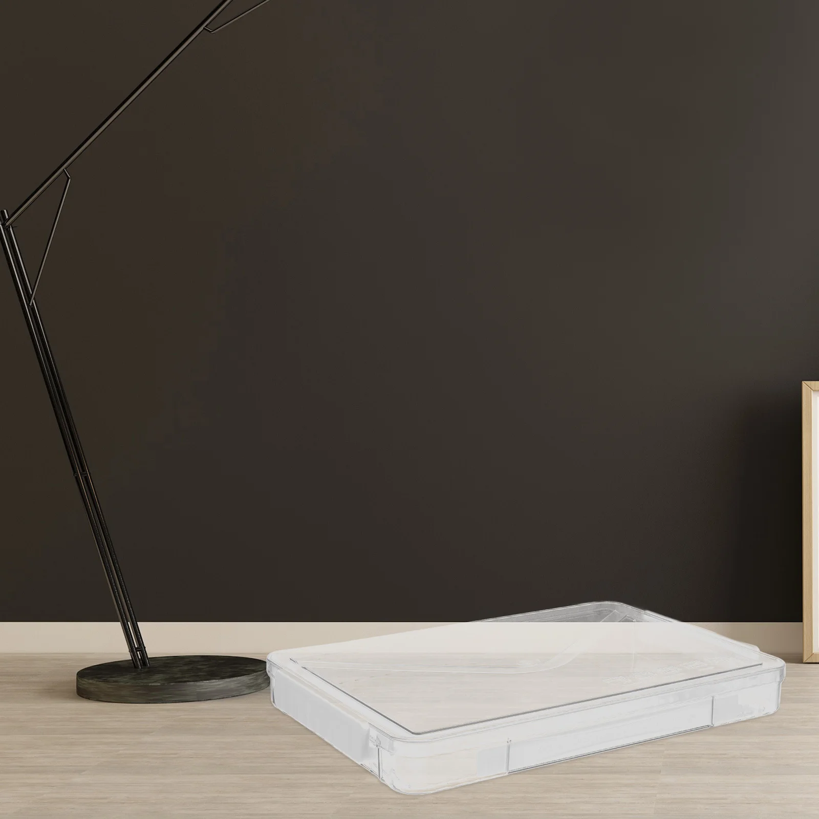 

Pet Document Storage Box Clear File Organizer with Handle for Important Papers Certificates Portable Waterproof Desk