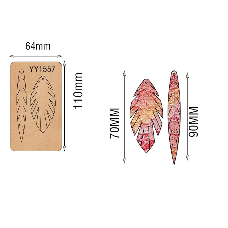 Water Drop Dangler Earrings DIY 2021 New Cutting Mold Wood Dies For Leather Blade Rule Cutter For DIY Leather Cloth Paper Crafts