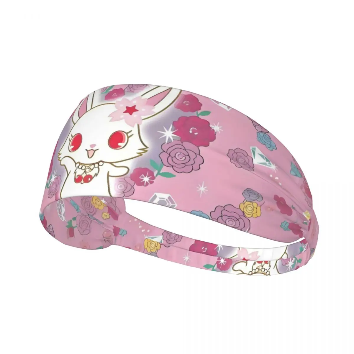 

Custom Sanrio Cartoon Jewelpet Sports Headbands for Workout Non Slip Stretchy Anime Cute Moisture Wicking Sweatband Women Men