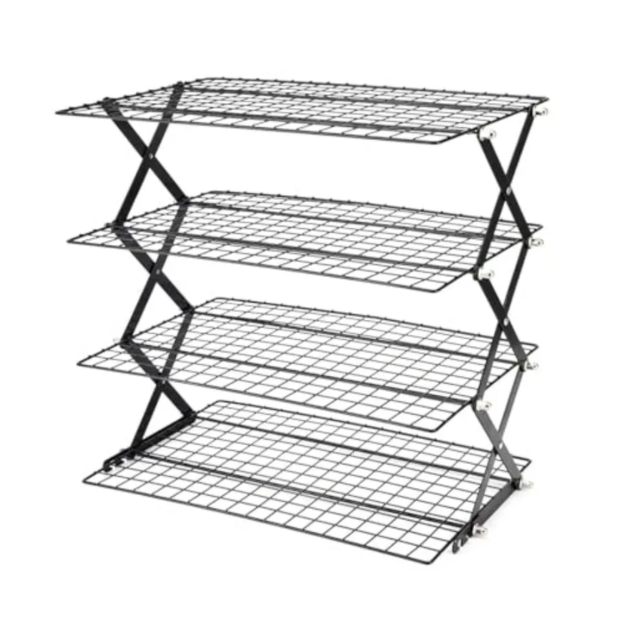 

4-уровневая складная подставка для торта (подарок для выпечки) для любителей выпечки, для выпечки печенья, тортов, пончиков, маффинов; также работает как