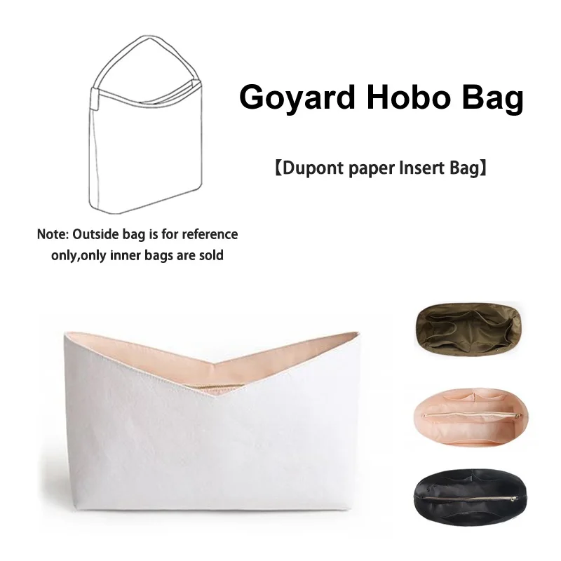 Dupont Insert Bag Organizer Fits For Goyard Hobo Tote Makeup Organizer Travel Inner Purse Cosmetic Bags