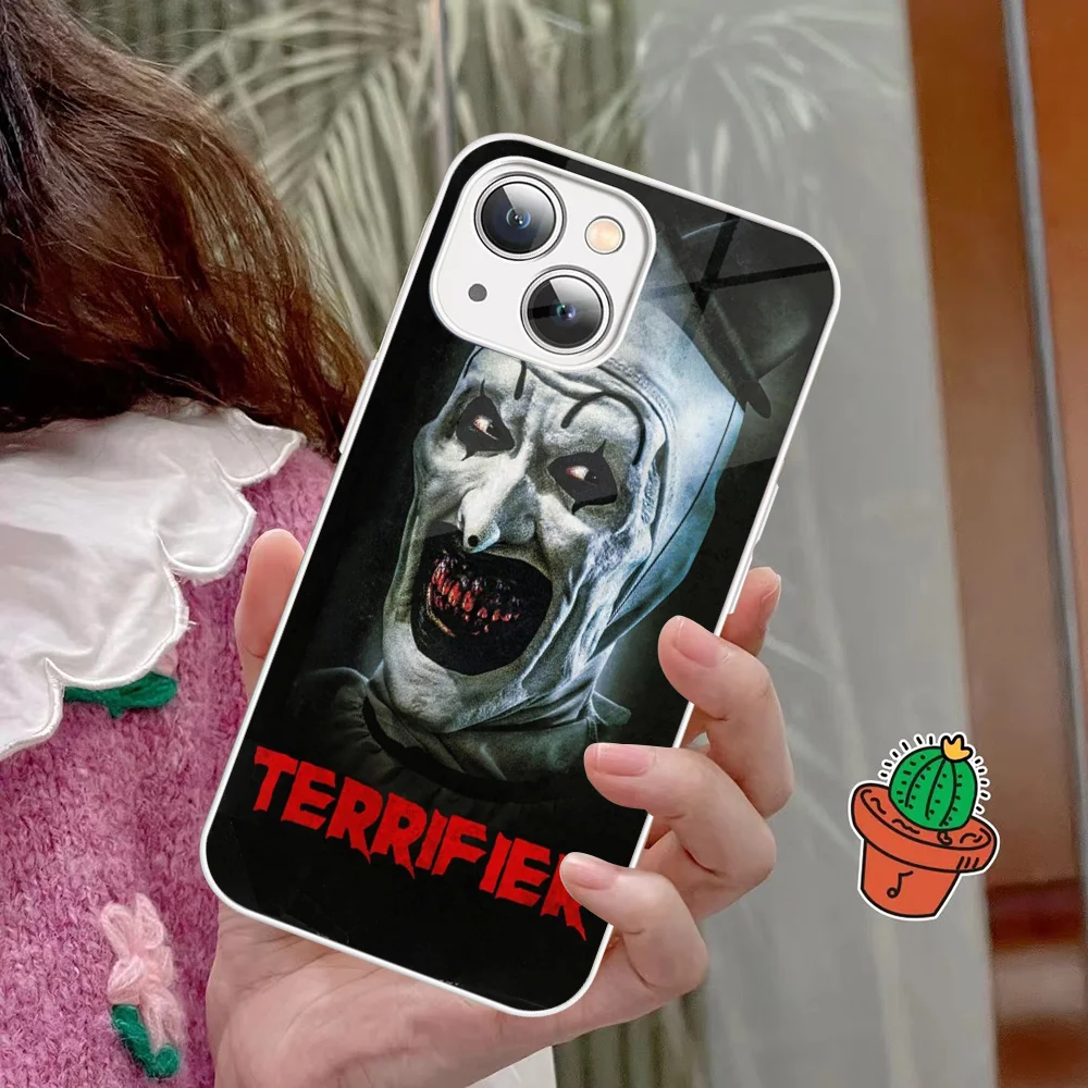 T-Terrifier Phone Case Tempered Glass For iphone 14 13 12 11 Pro Mini XS MAX 14Plus X XS XR Fundas