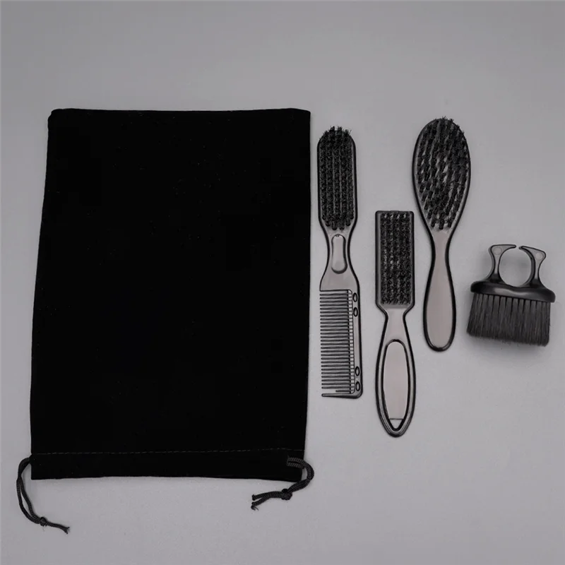 

A21R-4 PCS Кисти для бритья, черный пластиковый роскошный профессиональный парикмахерский инструмент для мужчин