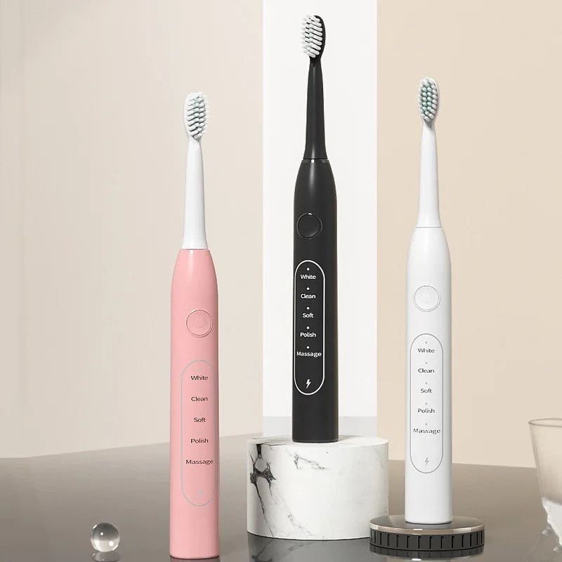 Sonic Electric Toothbrush Adult Smart Timing Tooth Brush Fast Type-C Rechargeable Toothbrush Clean With 4/8pcs Replacement Head