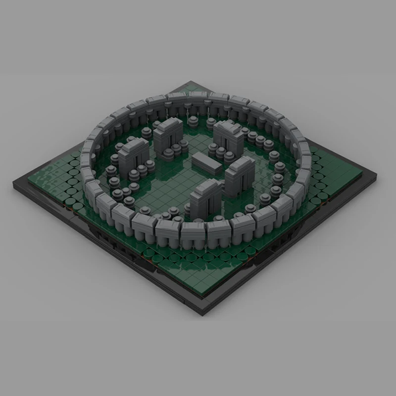 City Street View  Model MOC Building Bricks Stonehenge Architectural Modular Technology Children Holiday Gifts Assemble Toy Suit