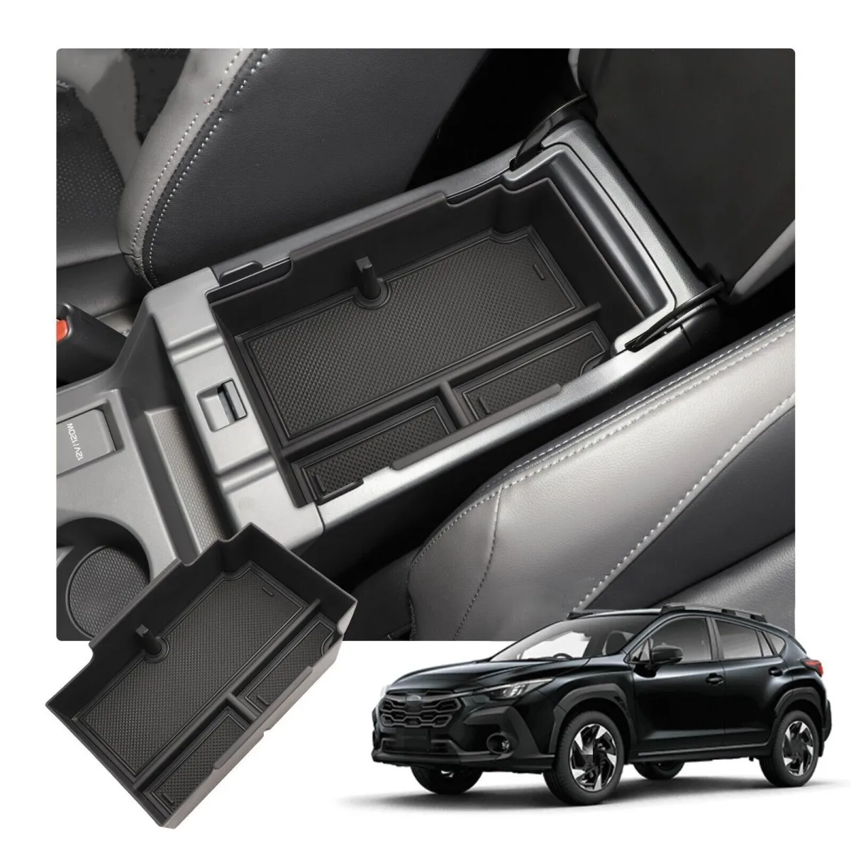 

Center Console Armrest Box Storage Box Storage Tray With Non-slip Mat Interior Accessories For Subaru Crosstrek 2023 2024