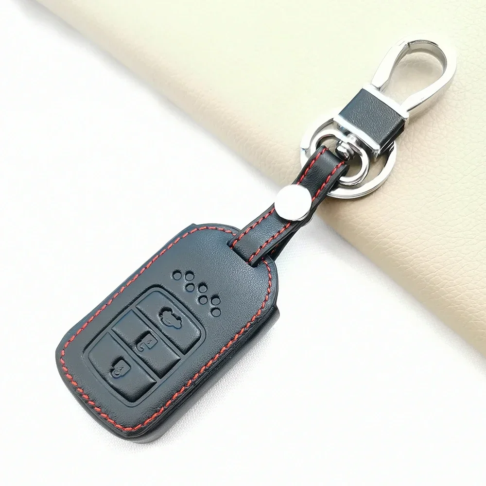 High Quality Leather Remote Car Key Case Cover For Honda Accord 9 Crider City 2016 HRV CRV Vezel Inspire Odyssey Civic Fit Jade