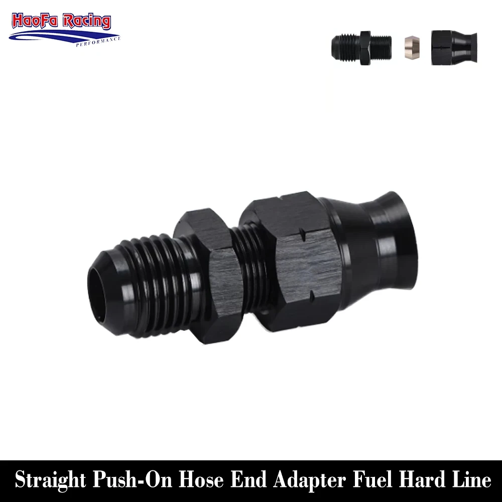 Adaptateur de Tuyau de Carburant AN6 AN8 AN10 Droit Mâle Évasé à 3/8