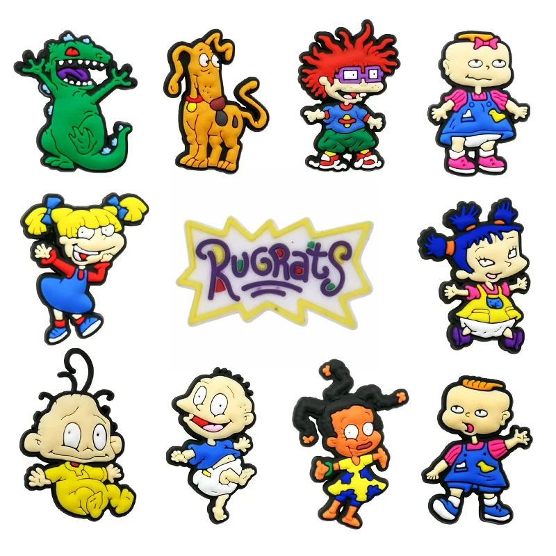 11/50pcs Shoe Charms Cartoon Character Shoes Decoration Accessories For Clog Sandal Wristband Bag