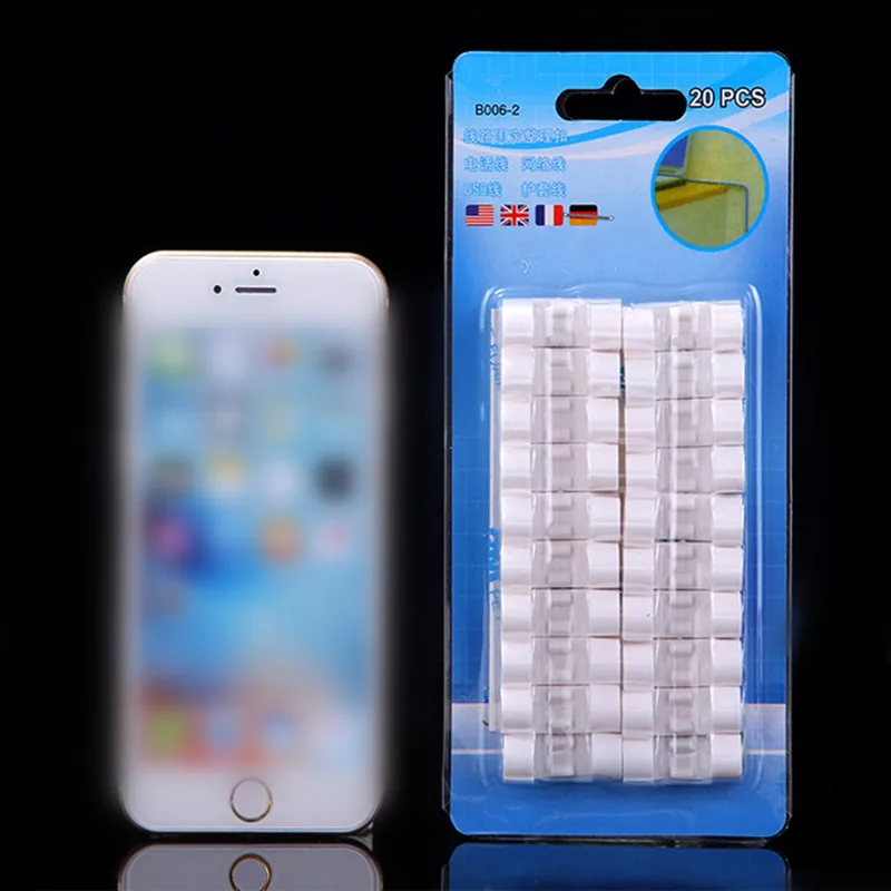 Universal Cable Organizer Clips Cable Management DesktopWorkstation Wire Manager Cord Holder USB Charging Data Line Winder