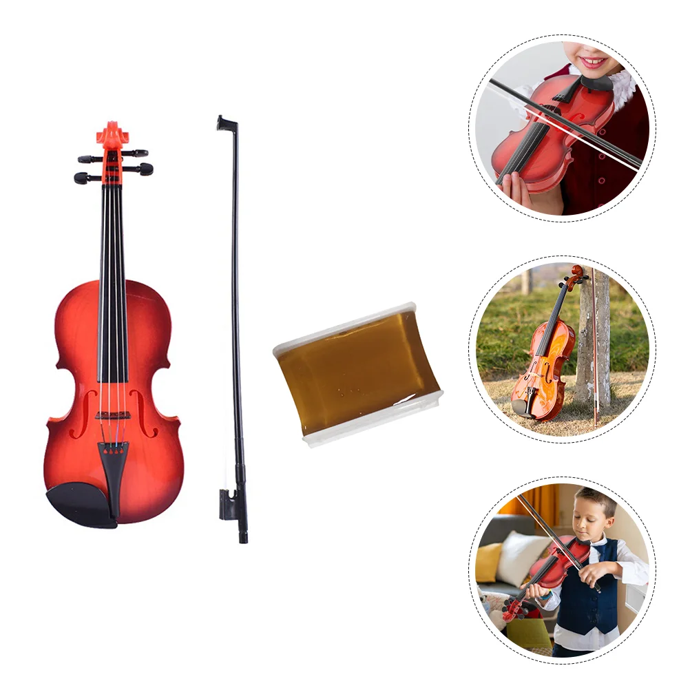 Music Toy 6-string Instrument Violin Adornment Simulated Performance Delicate Plastic Ornament Desktop Kid Plaything Simulation