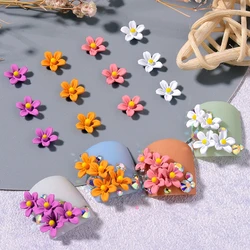 10PCS Luxury Alloy Flowers 3D Nail Art Charms Parts Matte Metal Material Kawaii Accessories For Nails Decoration Supplies Tool