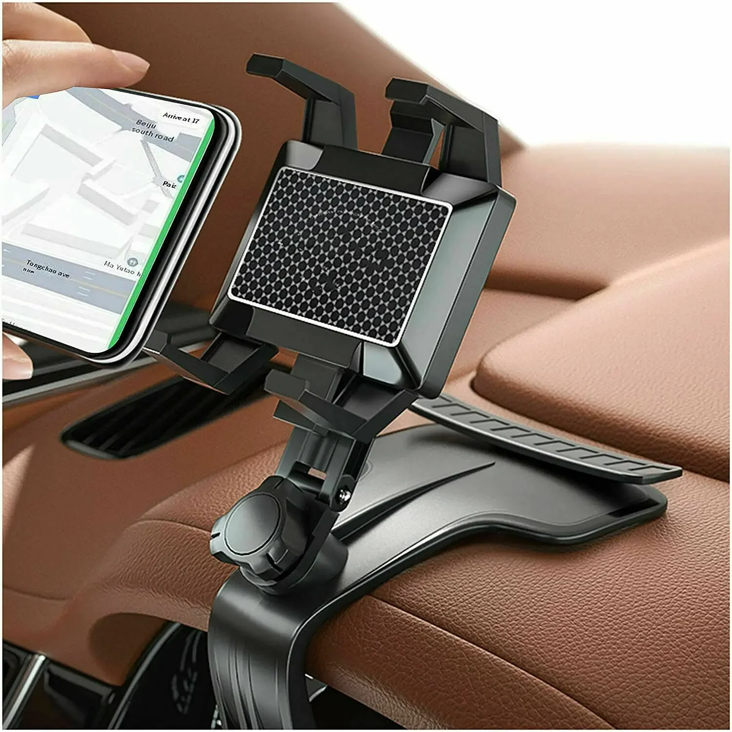 

Phone Mount for Car Dashboard, 1080 Degree Rotation Dashboard Cell Phone Holder, [Multi-Angles] Universal Car Phone Clip Holder