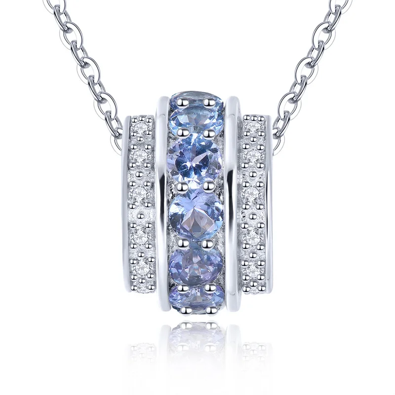 

Real 925 Sterling Silver Pendant Natural Tanzanite Pendant Women Fashion Birthstone Pendant Original Pendant Silver 925 Jewelry
