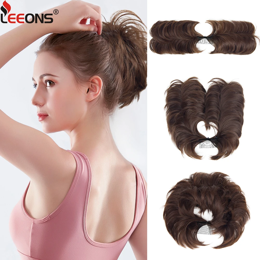 

Messy Bun Hair Piece Side Comb Clip In Hair Bun Hairpiece For Women Short Natural Straight Adjustable Styles Easy Hair Ponytail