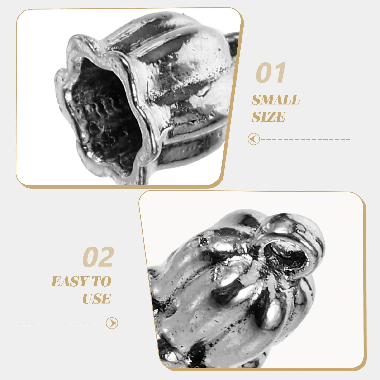 

100 шт. винтажных серебряных подвесок в виде цветка ландыша из цинкового сплава для самостоятельного изготовления украшений, бусин и кулонов для браслетов и ожерелий