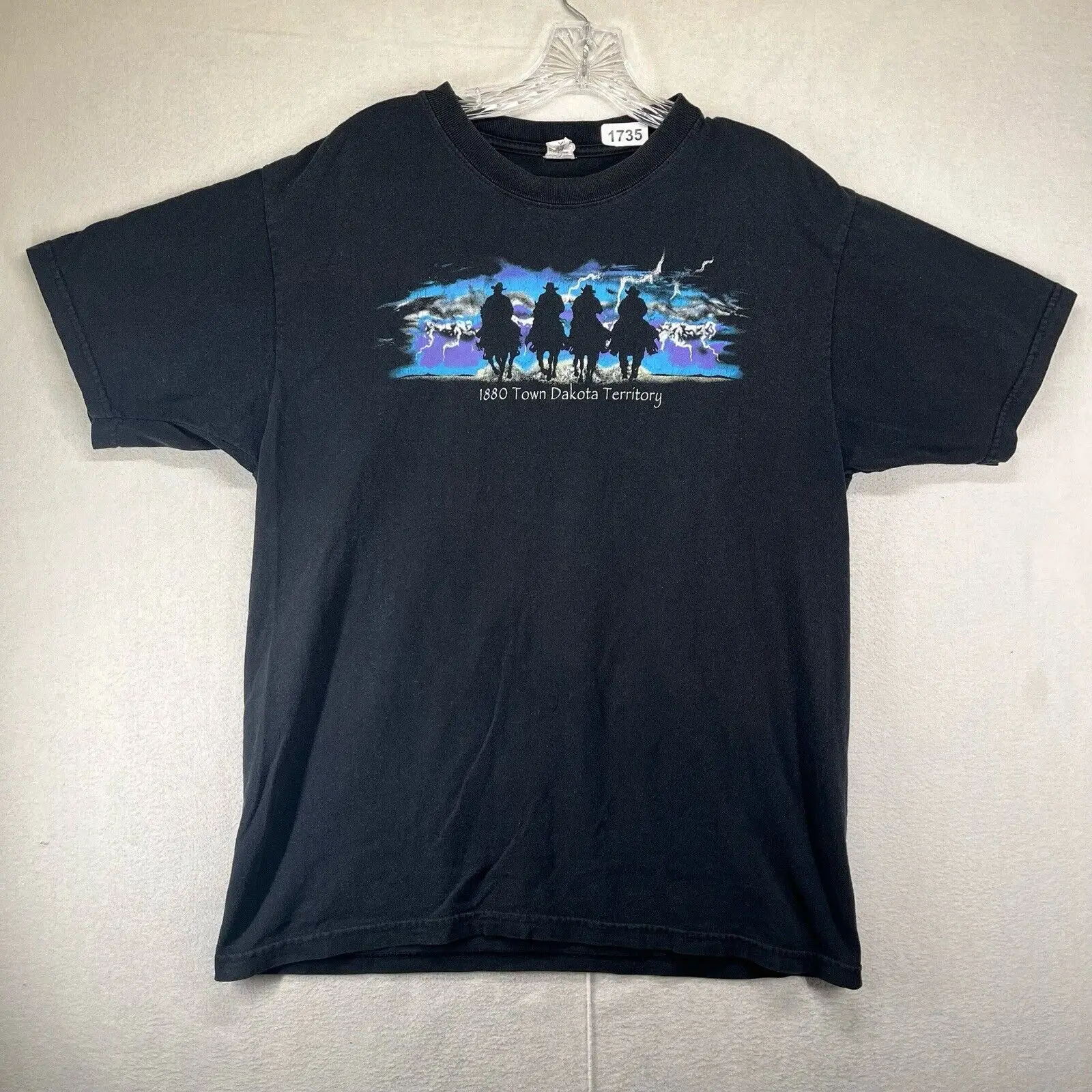 1990s T Shirt Mens Medium Black Hills 1880 Town Dakota Territory Cowboy