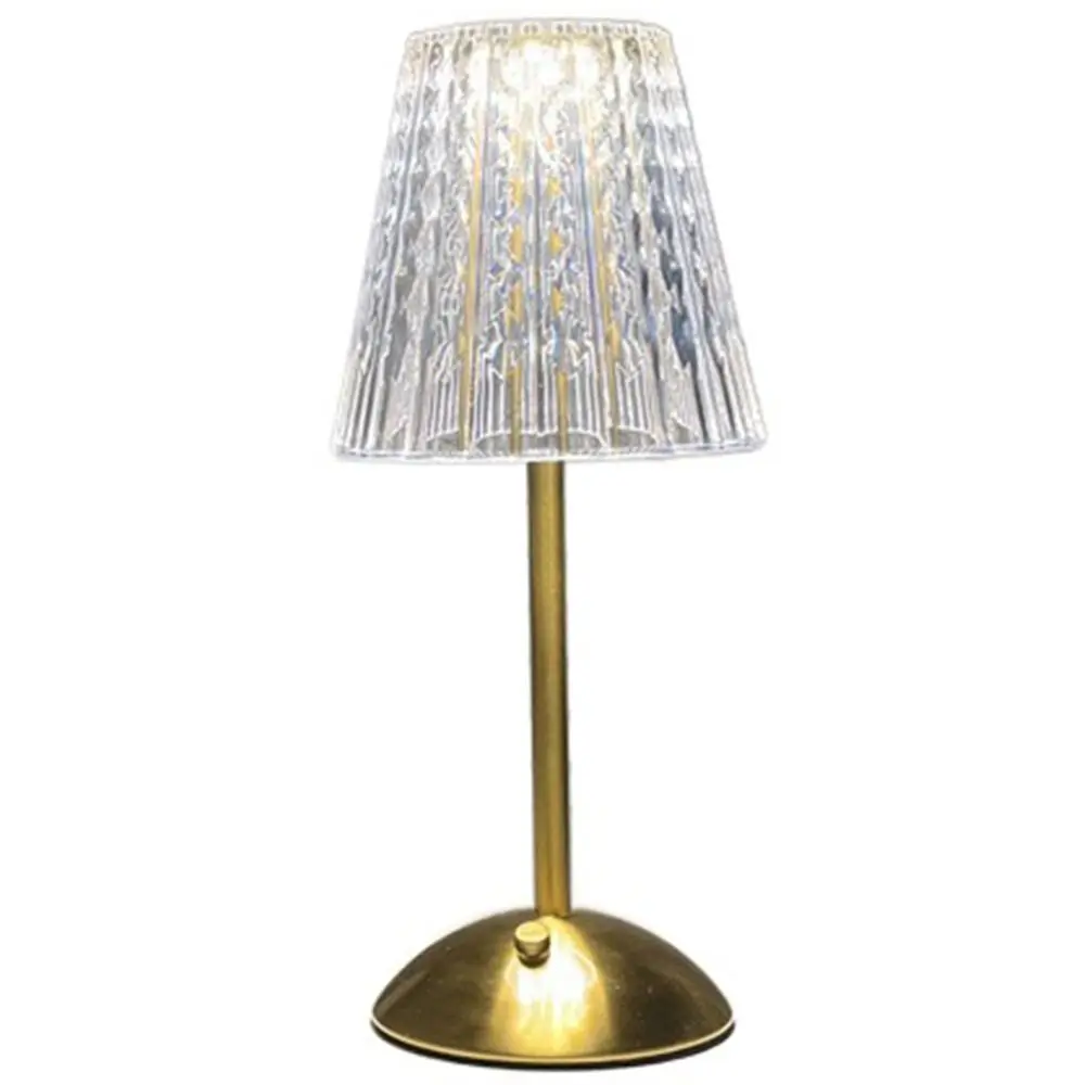 

Modern Nordic Style Crystal Table Lamp 3 Colors Dimmable Touch Control Lamp Small Cordless Nightstand Light Bar