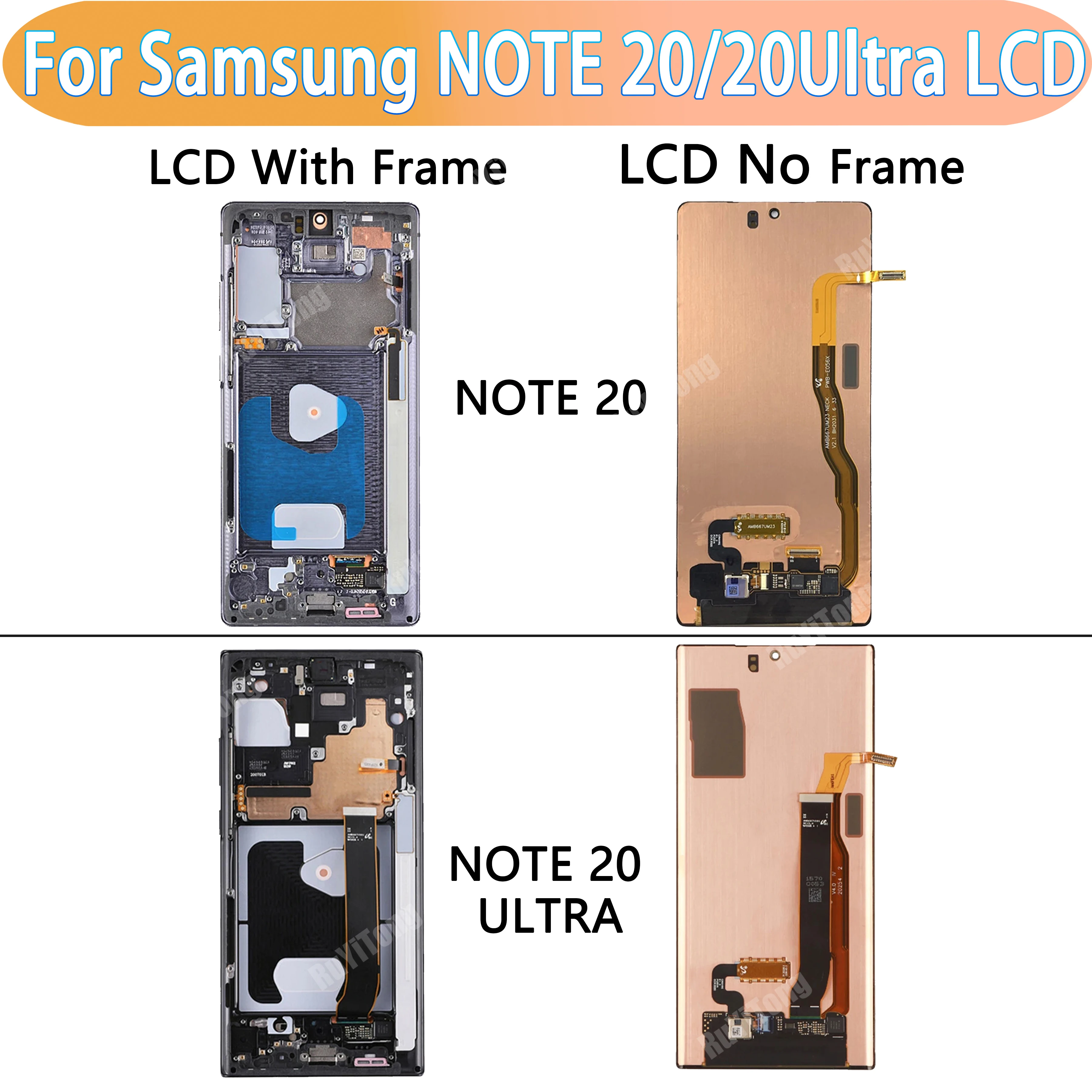 AAA+ 100%Tested Super AMOLED For Samsung Galaxy Note 20 N980F LCD Note20 ULTRA N985F LCD Display Touch Screen Digitizer Assembly