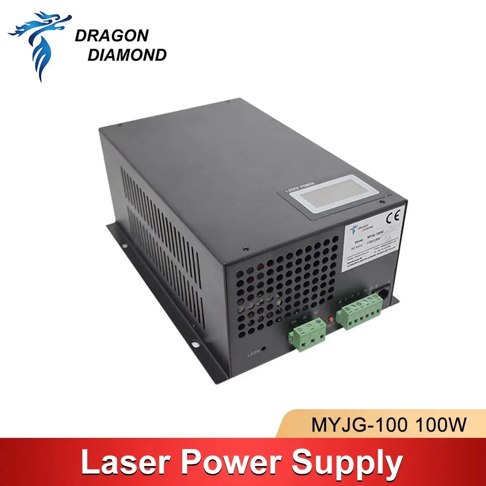 MYJG 100W Co2 Laser Power Supply 110/220V With Display Screen For 80W 100W Co2 Laser Tube Cutting Laser Engraver Machine