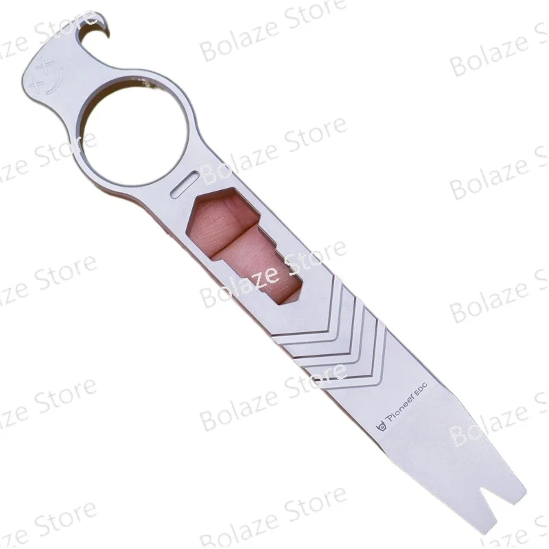 Titanium alloy multi-function crowbar corkscrew cool stick EDC handle pocket tool emergency self-defense equipment