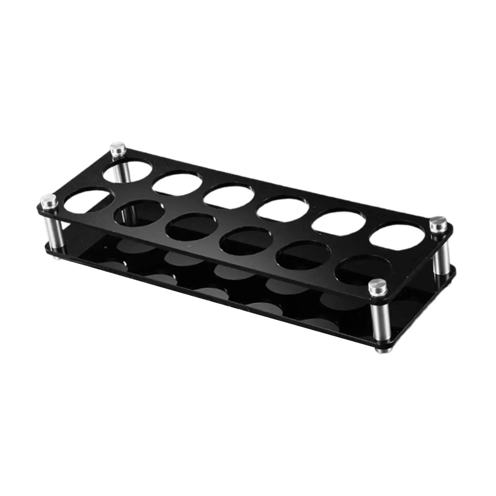 Compact Acrylic Glasses Holder 12 Hole Display Tray for Bar Accessories Pub Drinkware and Family Events