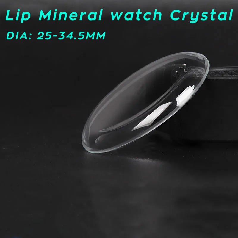 Couvercle minéral en forme de couvercle de montre, 25mm à 34.5mm, revêtement AR rond transparent, Pot en verre, Type de couvercle, pièces d'outils de réparation de montre, lentille