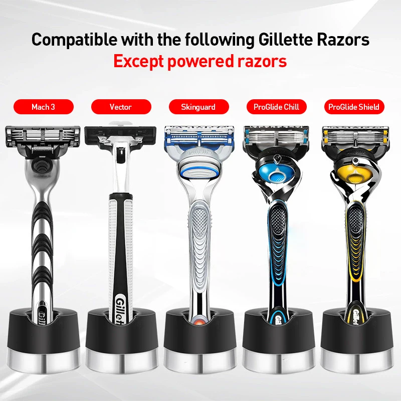 Draining Stand for Gillette Safety Razor Vector 2/3/Mach 3/Fusion 5 Men's Shaving Stand Drying Stand for Bathroom Countertops